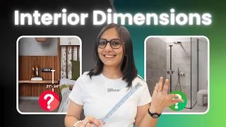 Interior Standard Sizes | Dimensions for Kitchen, Living Room, Bedroom | TV Unit Measurements