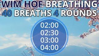 Wim Hof Guided Breathing Session - 4 Rounds 40 Breaths Extreme Prolonged No Talking