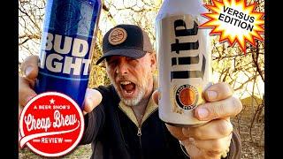 Bud Light vs. Miller Lite Beer Review by A Beer Snob's Cheap Brew Review