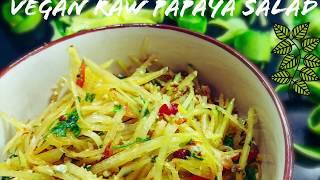 RAW PAPAYA SALAD IN 1 MINUTE | EASY  & DELICIOUS SOM TAM WITH LIMITED INGREDIENTS DURING LOCKDOWN