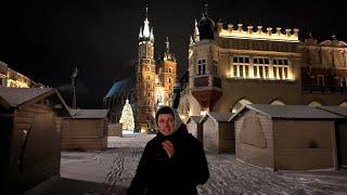 Finally Snow in Poland. Kraków Old Town and My Enjoying This Time Daily Vlog