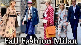 Fall Fashion In Milan | Autumn New Collection |  What people Are Wearing In Milan | Sidewalk Milan