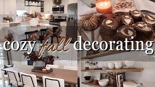 NEW!  COZY FALL DECORATE WITH ME 2024 | fall decorating ideas | autumn decorating ️