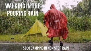 SOLO CAMPING HEAVY RAIN - DEDICATED TO RAIN LOVERS - LONG WALKING AND CAMPING IN HEAY RAIN