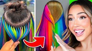 RAINBOW HAIR TRANSFORMATIONS! *CRAZY*