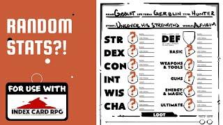 How to Roll Random Stats for ICRPG