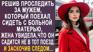 Решив проследить за мужем, жена увидела, что он садится не в тот поезд. И заскочив следом...