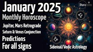 January Horoscope 2025 | Monthly Predictions | Vedic Astrology rashifal #siderealastrology#astrology