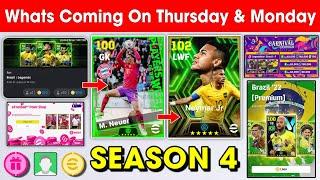 What Is Coming On Thursday & Next Monday In eFootball 2024 Mobile !! Season 4 Update & Free Coins 