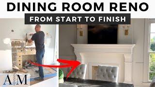 AMAZING Dining Room Makeover DIY from Start to Finish - See How We Built It Time-lapse