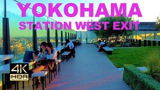 【4K HDR】Yokohama Station West Exit / JR Yokohama Tower "UMISORA Deck"