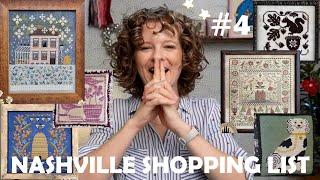 Nashville Shopping List #4! Liz Mathews, Teresa Kogut, Luminous Fiber Arts, Cross Stitch Antiques...