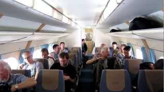 Air Koryo Antonov An-24B In Flight, North Korea - Cabin & Window View