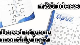 20+ bullet journal monthly log ideas  Bujo monthly spread layouts