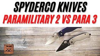 Spyderco Paramilitary 2 VS Para 3 Pocketknife. PM2 VS PM3. Fablades Comparison Review