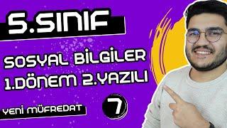 5.Sınıf Sosyal Bilgiler 1.Dönem 2.Yazılı | YENİ MÜFREDAT