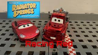 Mattel Pixar Cars 2021 Racing Red Sally and Racing Red Mater