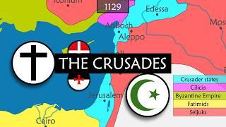 The History of the Crusades - Summary on a map