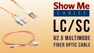 LC/SC 62.5/125 Multimode Duplex Fiber Patch Cable - OM1