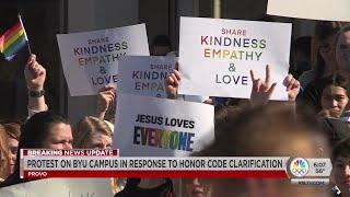 Dozens Of BYU Students Protest Honor Code Clarification