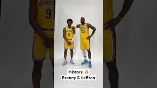 Bronny & LeBron James together on NBA Media day! |#Shorts