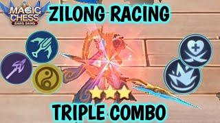 ZILONG RACING PERFECT COMBO !!! WANWAN SKILL 3 MAGIC CHESS MOBILE LEGEND