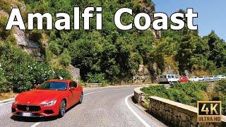 Amalfi Coast 4K Drive - Positano to Amalfi - Italy 2023