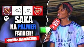 WEST HAM 2-5 ARSENAL  ( Ade - NIGERIAN FAN REACTION) - Premier League HIGHLIGHTS 2024 -2025