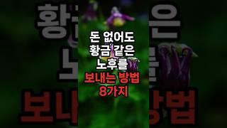 돈 없어도 황금같은 노후를 보내는 방법 8가지