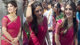 Telugu Top Actress Sreeleela Tirumala Temple Visit Complete Video