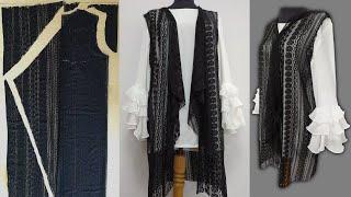 TEK HAMLEDE AŞIRI PRATİK YELEK KESİMİ VE DİKİMİ (PÜF NOKTALI ANLATIM) | DIY, SUPER SIMPLE VEST