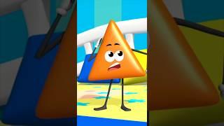 Five Little Shapes, Shapes Song #shorts #shape #kidseducation #toddlers