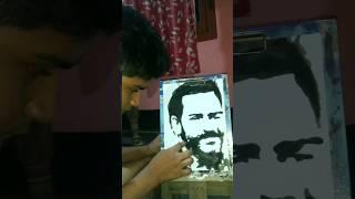 old Ajay Devgan drawing ️ll using black colour ll #short #shadow #art ll