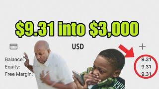 $9.31 into $3000 / 8 days