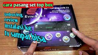 stb evinix h-1 + cara pasang set top box evinix h-1 ke tv