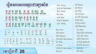 រៀនសរសេរឈ្មោះជាឡាតាំង អង់គ្លេស wirte Khmer name as Latin | Raksmey San