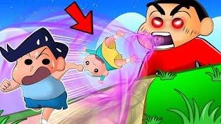 Hungry Shinchan Become Big Eater To Eat His Friends  | Roblox Be A BigEater | Funny Game 