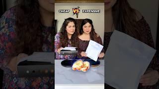 Cheap vs. Expensive Garlic Bread Comparison! #thakursisters #foodchallenge #shorts