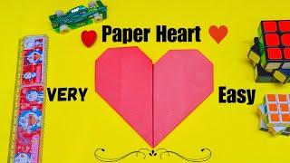 How to make paper heart ||How to make paper heart without glue||How to make paper heart step by step