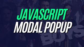 Javascript Modal Popup tutorial