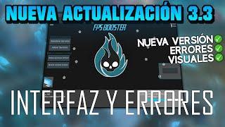 ¡FPS Booster 3.3 NUEVA ACTUALIZACIÓN! 2024   INTERFAZ Y ERRORES RESUELTOS (BOTONES INVISIBLES)