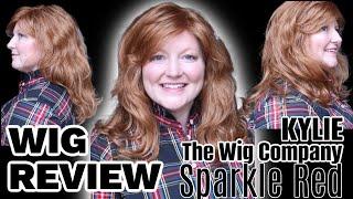 WIG REVIEW Kylie by The Wig Company in the color Sparkle Red