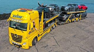 Transporting expensive cars with advanced truck from Kuzee Autologistiek!