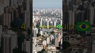 Top10 Largest cities by Population in the World #top 10#shorts #travel #ytshorts