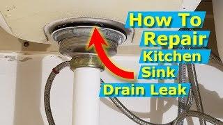 How to Replace A Kitchen Sink Drain Strainer, Repair Leak