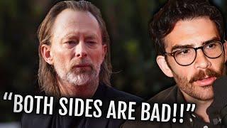 THOM YORKE IS A FENCE SITTING COWARD