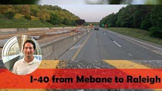 Interstate 40 (I-40) from Mebane to Raleigh, North Carolina (I-85 Exit 163 to I-40 Exit 290)