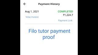 filo tutor payment proof