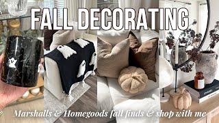 DECORATE FOR FALL WITH ME Marshalls & Homegoods fall/halloween finds (shop with me and haul)