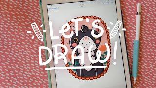 Let's draw! Cute cat from my 100 Days Project!